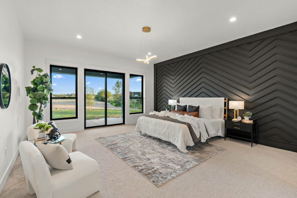 Black Hexagon Bedroom