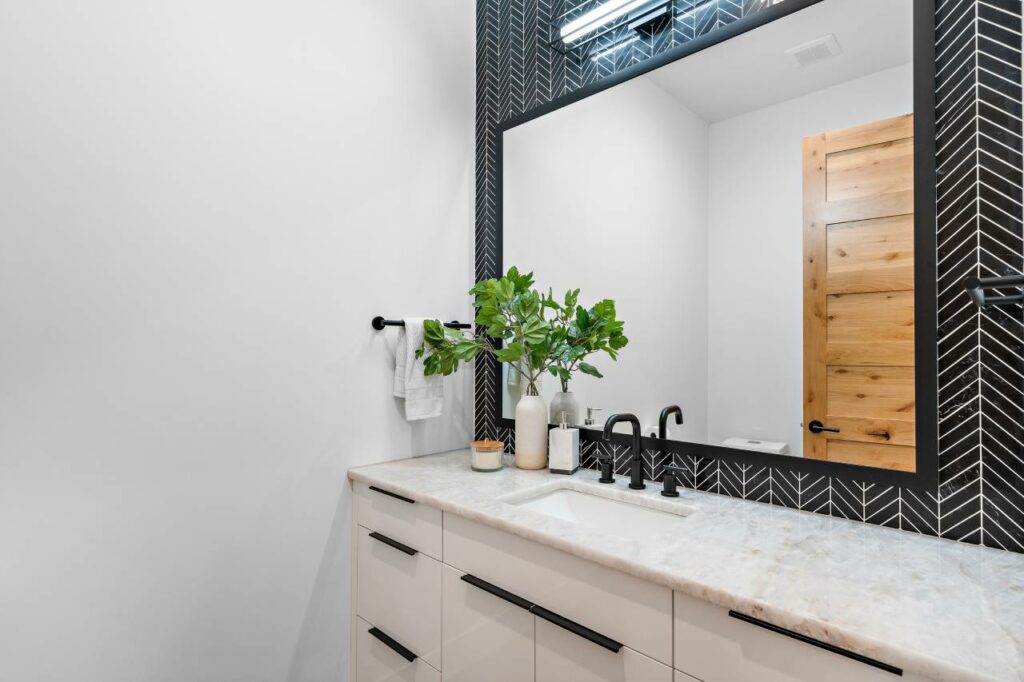 Black Hexagon Vanity