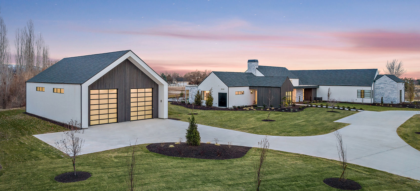 Render Of A Home With Detached Barn
