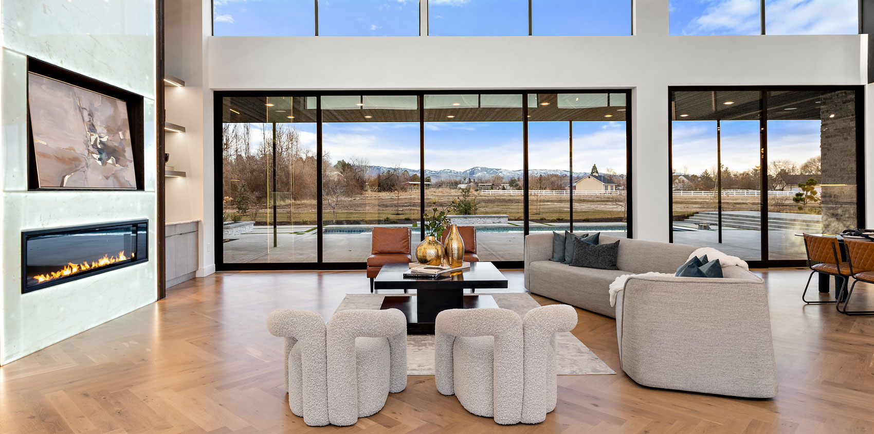 View Into Pool From Living Room